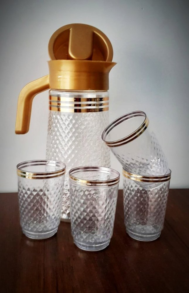 Golden - Water Colour Plastic Jug Set 2l, Base Diameter: 5