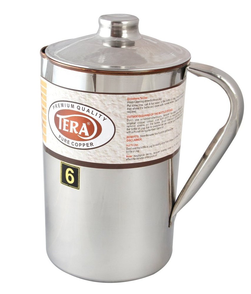 Silver LOF Steel Copper Jug 2 ltr, For Home