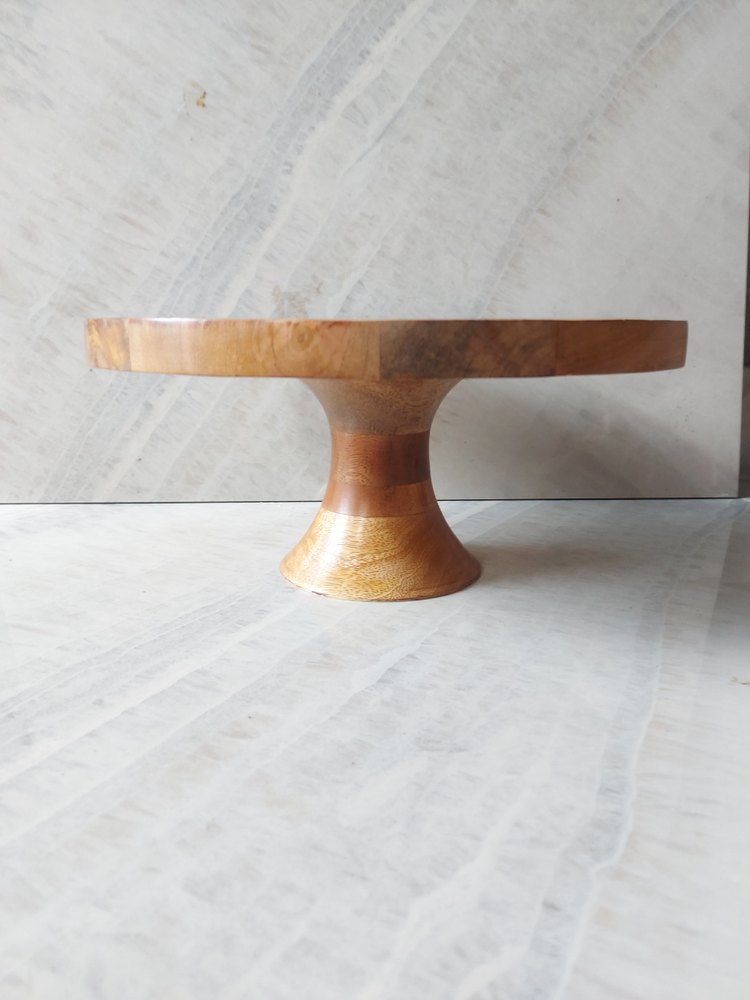 mango wood natural wood Wooden cake stand, For everywhere, Size: 10