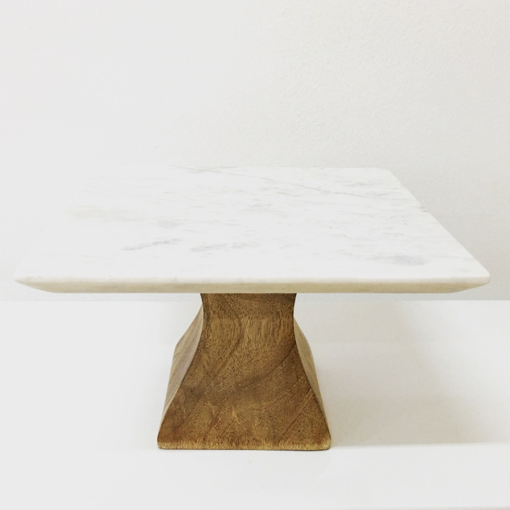 Marble Cake Stand, Shape: Round