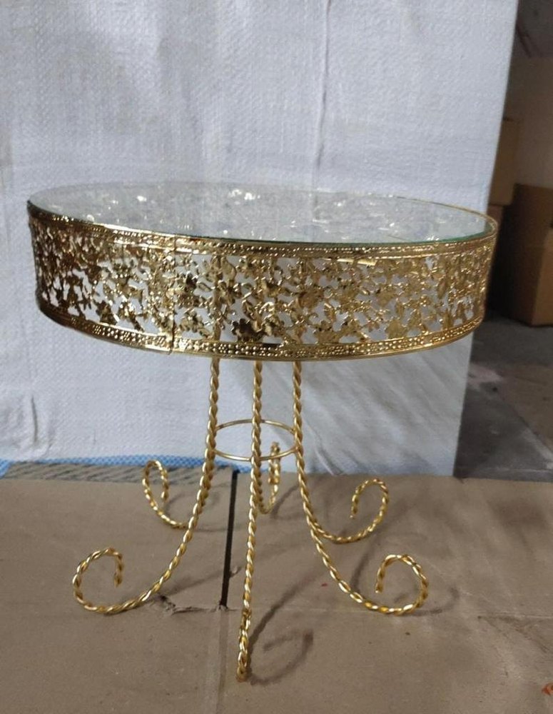 Glass base Golden Cake stand