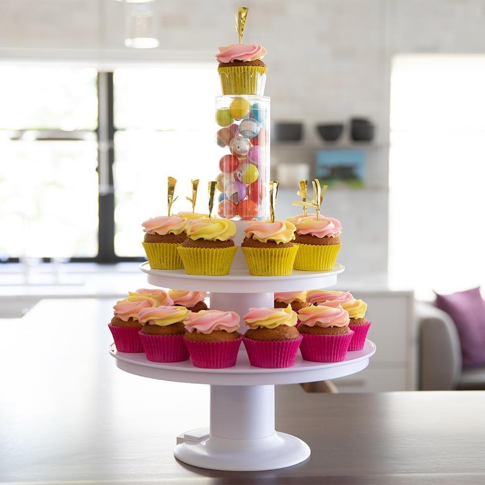 Cake Decor Pop-Up Surprise Cake Stand 2 Layer Cake Holder Creative Gift Cupcake Stand For Decoration