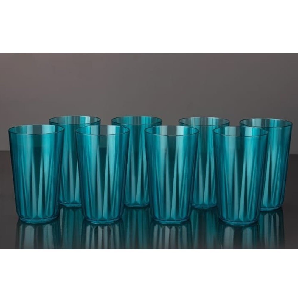 Plastic Blue Drinking Glass Set, Capacity: 300 ml