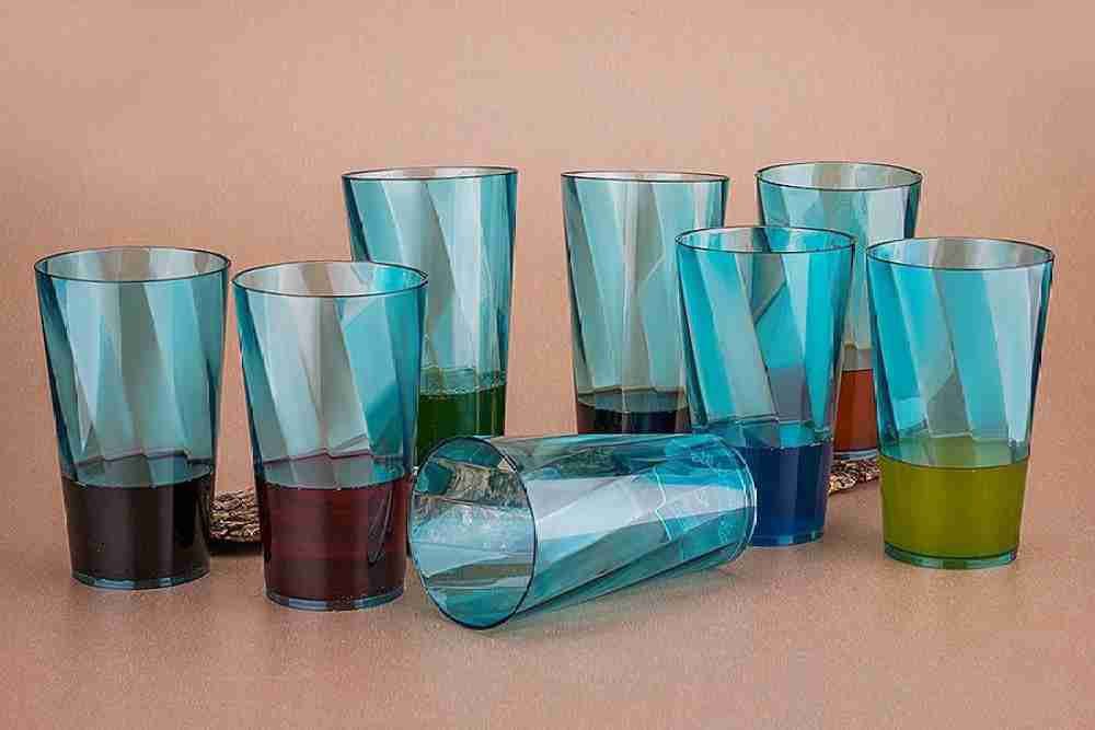 250ml Blue Drinking Glass Set, For Home