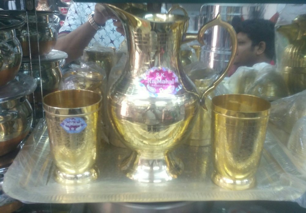 Rajmahal Golden Brass Lemon Set