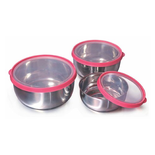 PNP Set of 3 Fresca Transparent Lid Bowl