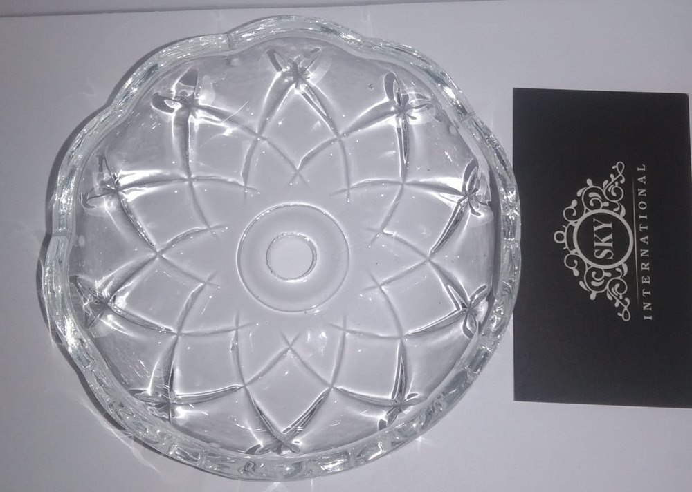 Sky International Round Glass Bowl 120MM With 12MM Hole And Side 5 Holes