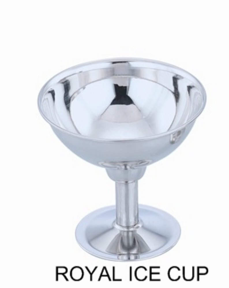 Silver Stainless Steel Ice Cream Cup