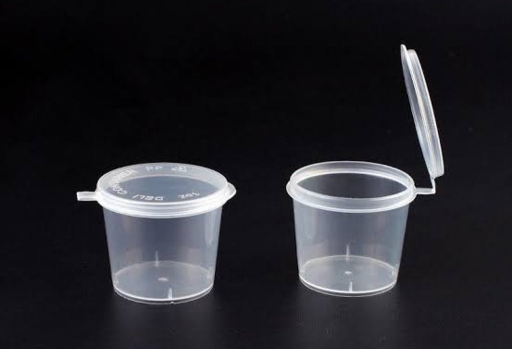 Plastic 25ml Hinged Sauce Dips, Packaging Type: Box