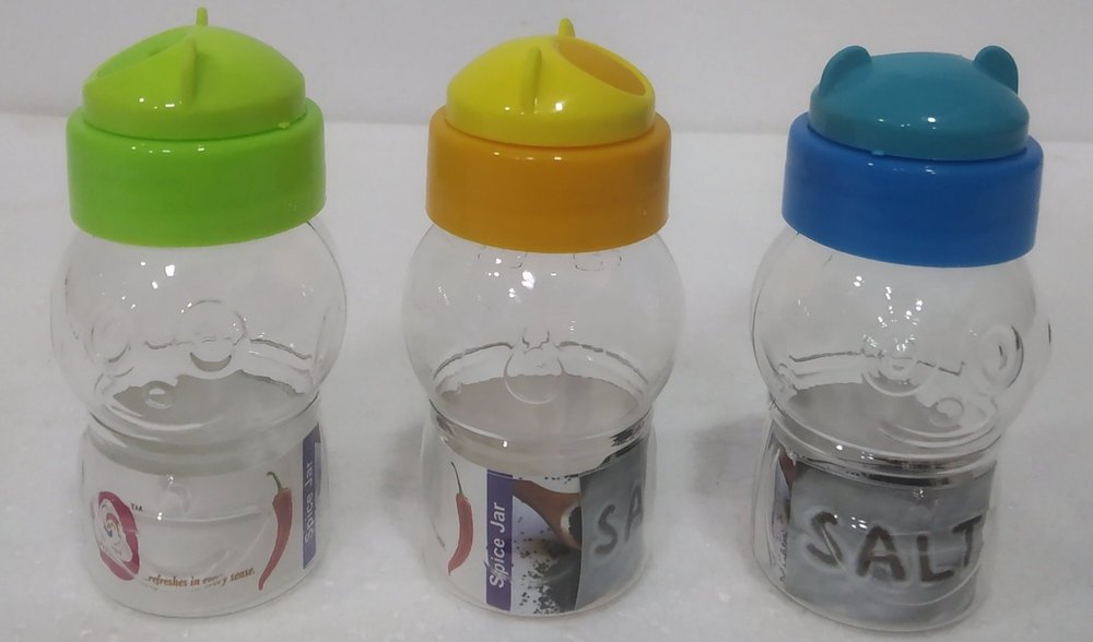 Transparent Salt And Pepper Plastic Bottle Doraemon 100gm, For Salt&pepper