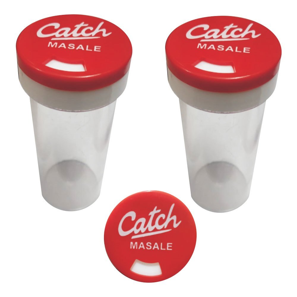 Red Plastic Catch Promotional Salt Shaker Set