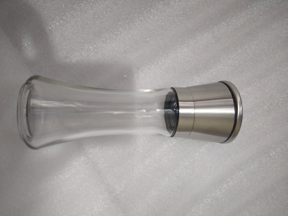 Transparent Drinking Glass Water Bottle, Screw Cap, Capacity: 500 ml