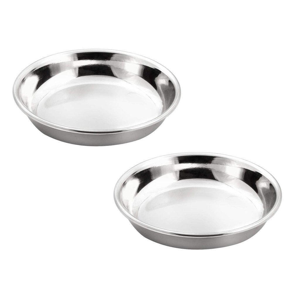 Silver Dinner Plate Stainless Steel Dishes, For Hotel/Restaurant, Round