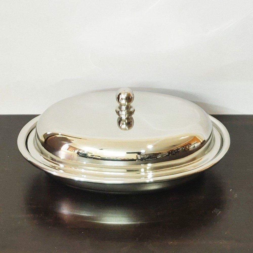 Silver Stainless Steel Serving Dish, For Hotel/Restaurant