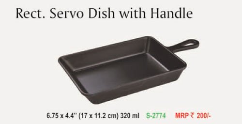 Melamine Rect.Servo Dish with Handle for Hotel