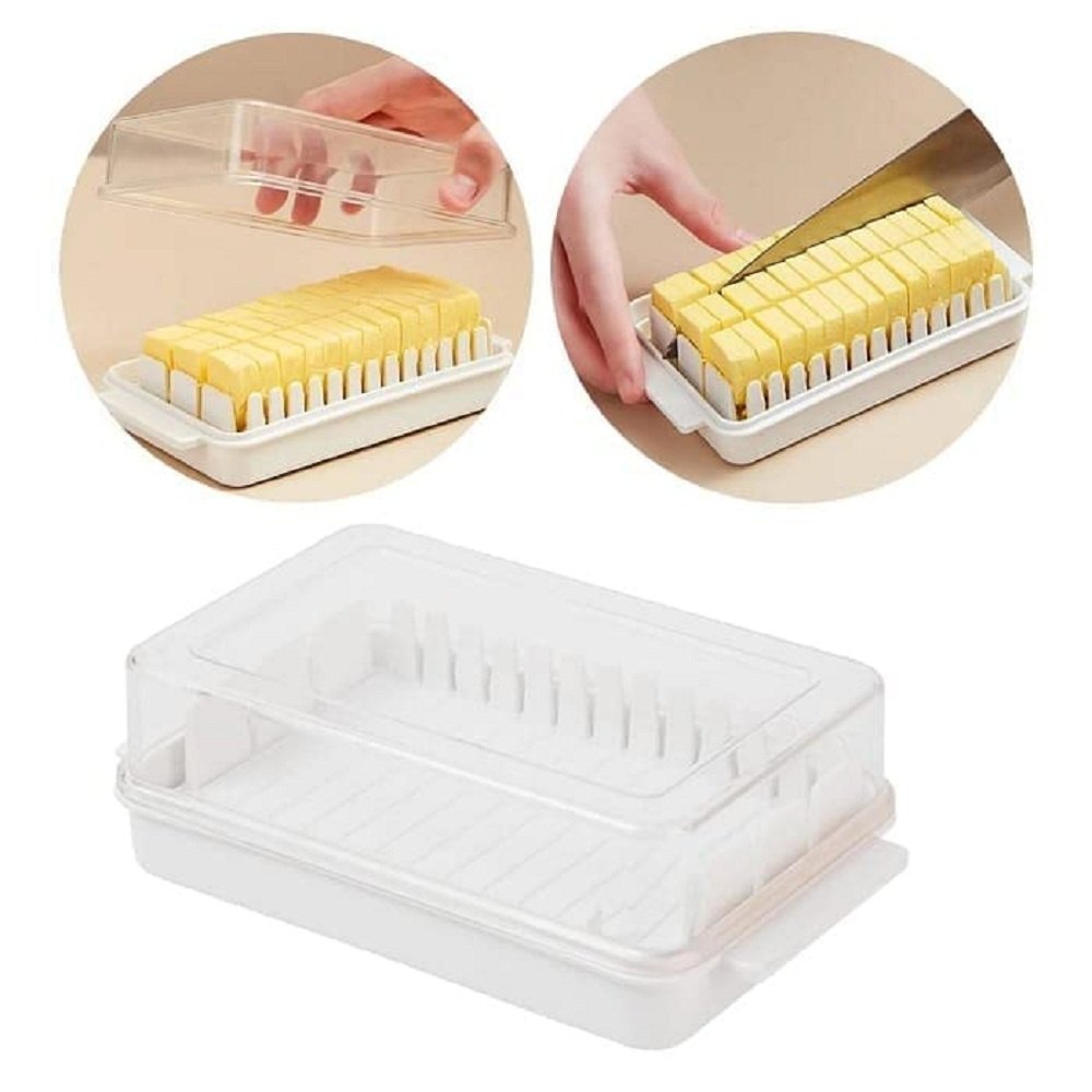 Plastic White Butter Box, Rectangle