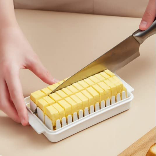 Plastic Butter Dish With Lid Cheese Butter Box With Cut Shape (plastic)