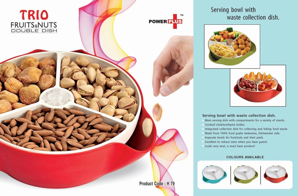 Power Plus Trio Fruit & Nuts Double Dish