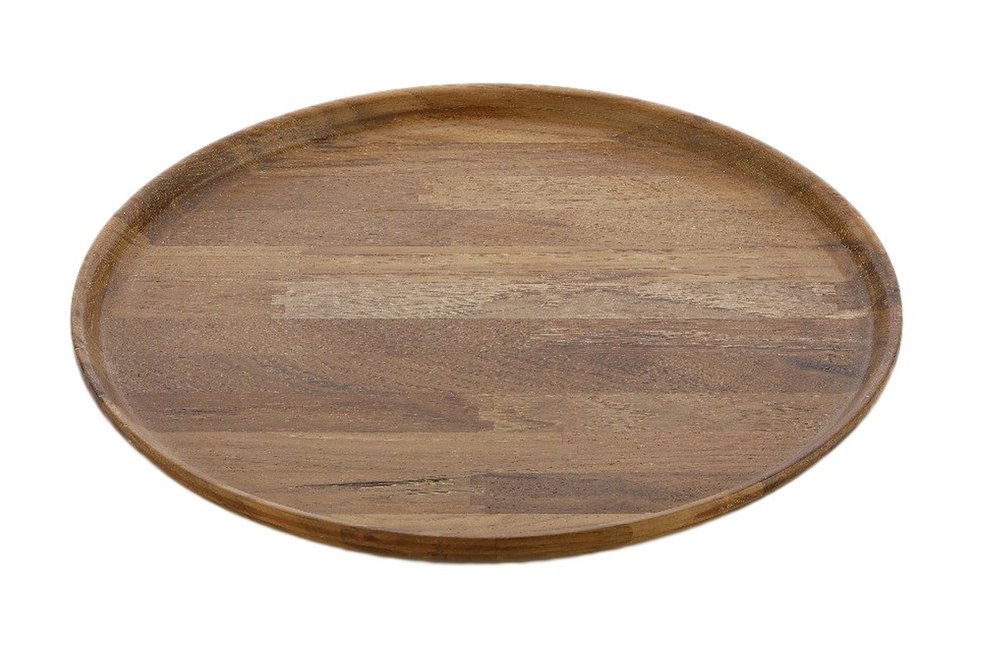 Brown Wooden Plates 12 Inch, For Restaurants, Round