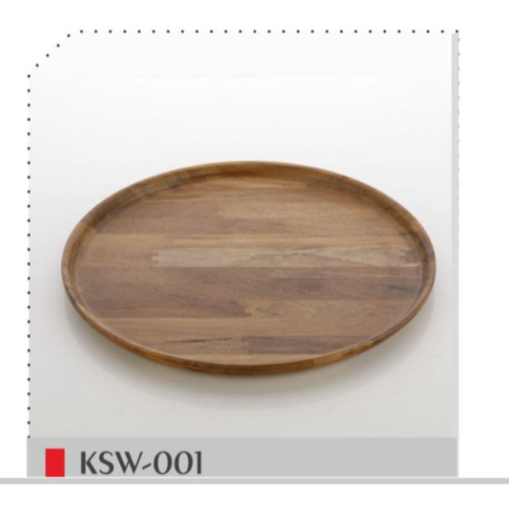 Brown KSW-001 Wooden Dish, Packaging Type: Packet, Round img