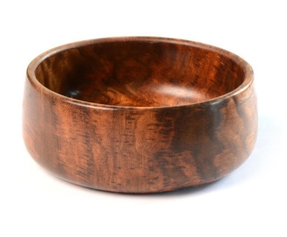 Brown Plain Wooden Bowl img