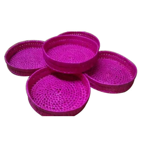 Pink Palm Leaf Fruit Tray