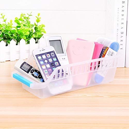 Plastic Transparent Space Saver Food Storage Basket Kitchen Bathroom Organizer Tray, For Home img