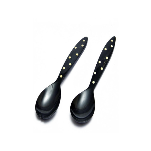 Buffalo Horn Polka Dot Salad Spoon Set