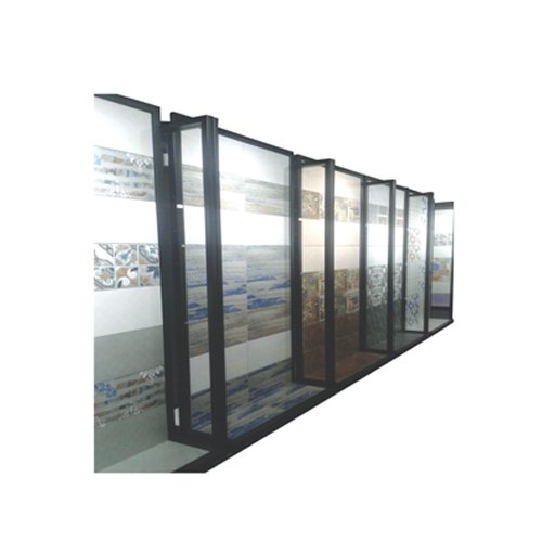 Mild Steel Paint Coated Showcase Tile Display Stand, For Showroom