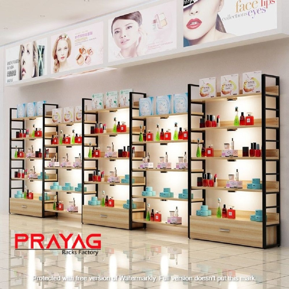 Metal Movable Unit Cosmetic Display Rack