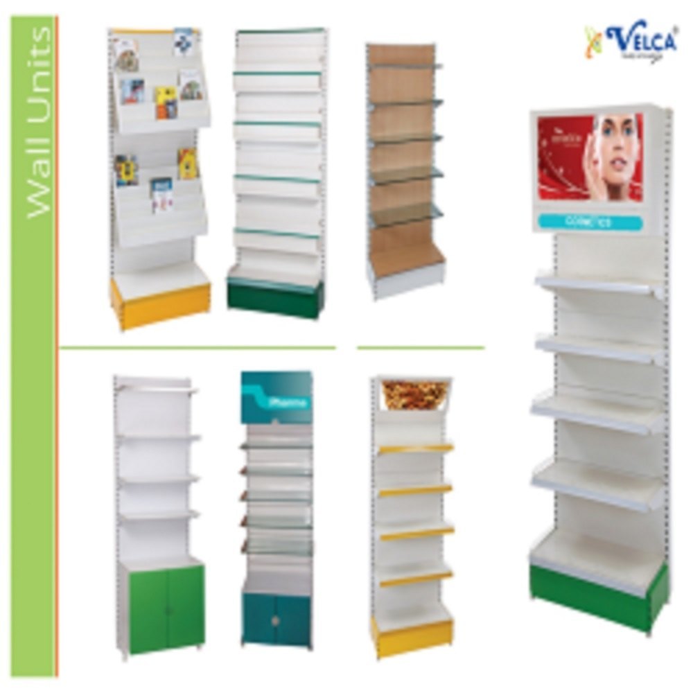 Free Standing Unit Wooden Cosmetics Rack, For Supermarket