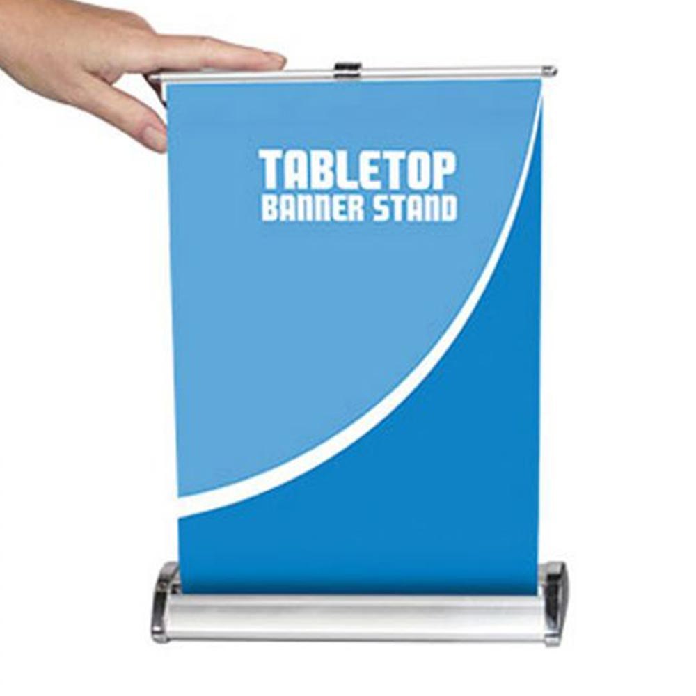 Flex Printed Promotional Table Top Stand, For Office