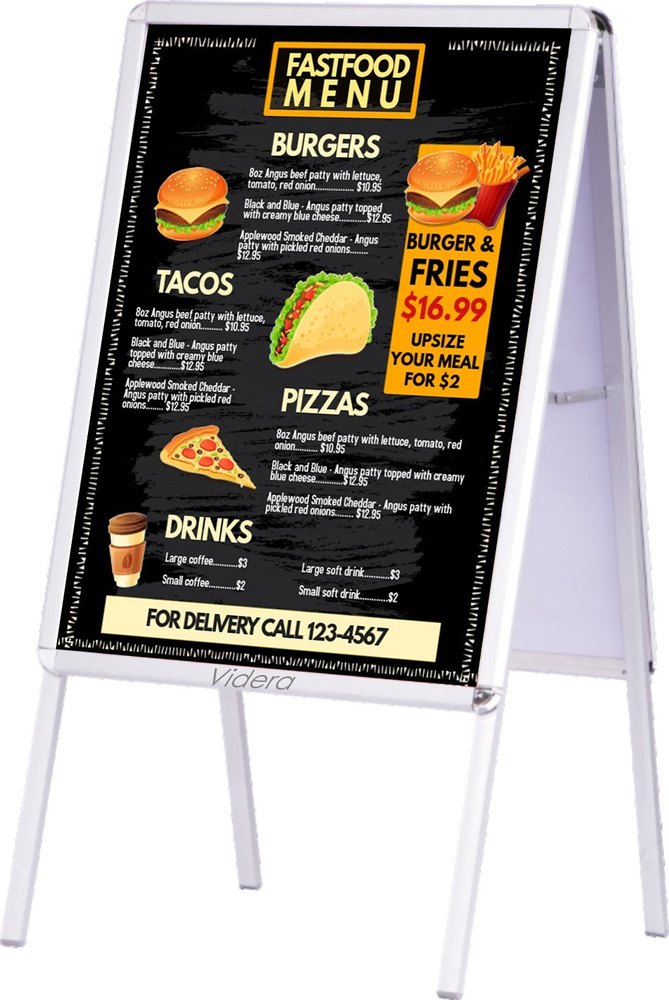 Aluminum Promotional A Stand Board, For Advertisement