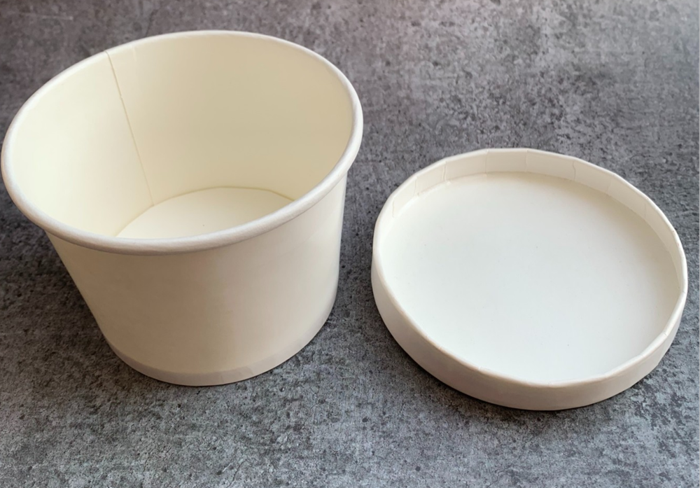 White Plain Paper Food Container, Packaging Type: Packet, Size: 250 ml