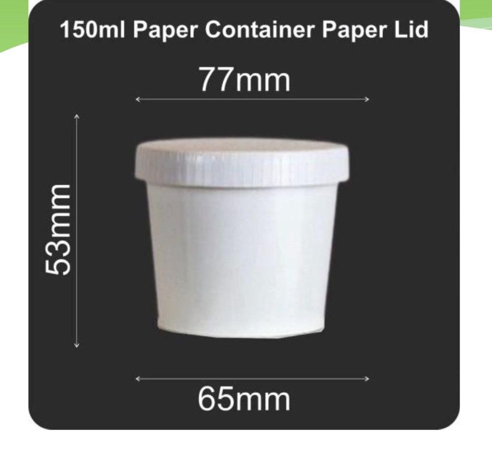 White 750 Ml Paper Food Container, Packaging Type: Box, Round