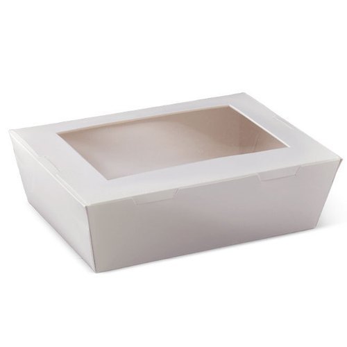 White Paper Food Container, Packaging Type: Carton Box, Size: 195 X 140 X 65mm