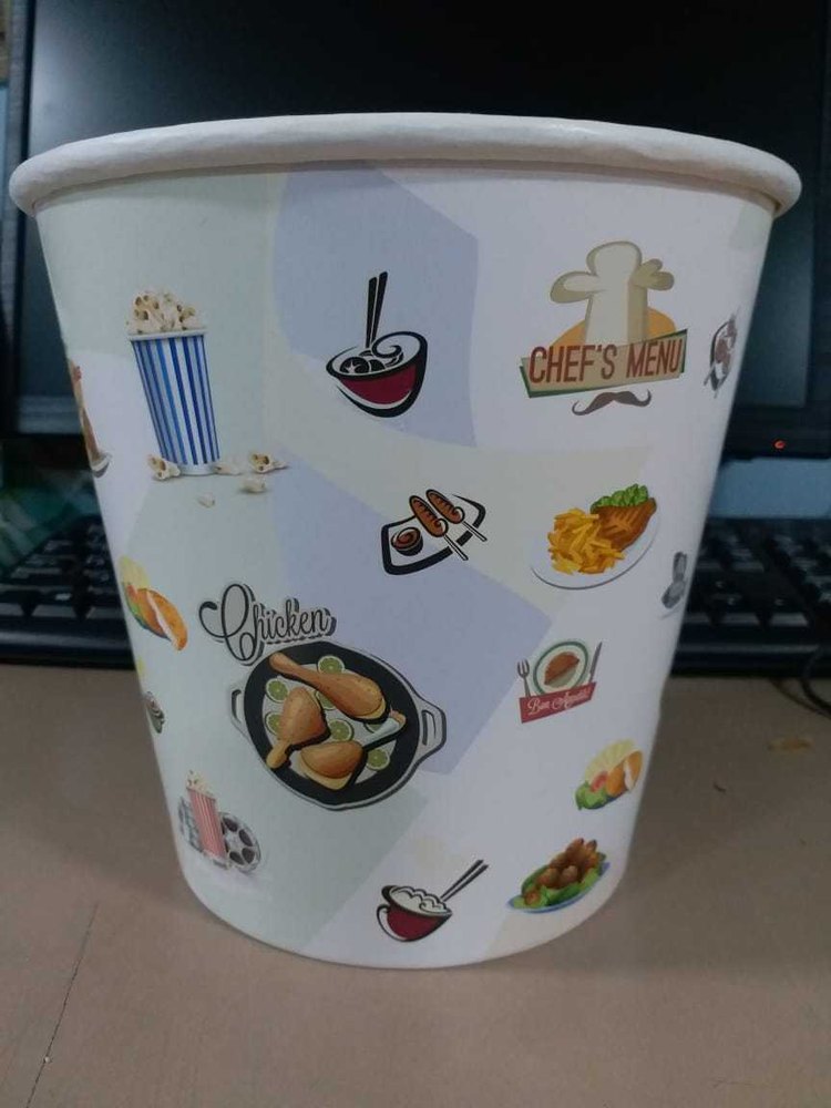 GENERAL White Paper Bucket, For Event and Party Supplies, Size: 85 OZ img