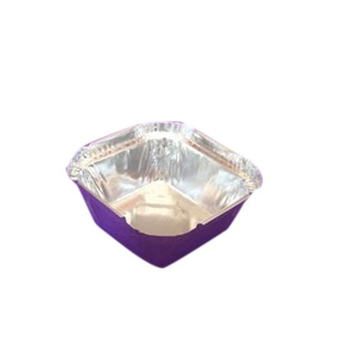 Square 120ml Foil Container, For Food Storage img