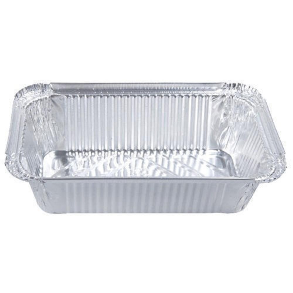 Ankita Enterprises Rectangular 750ml Silver Aluminum Foil Container, Size: 12x6x3 Inch