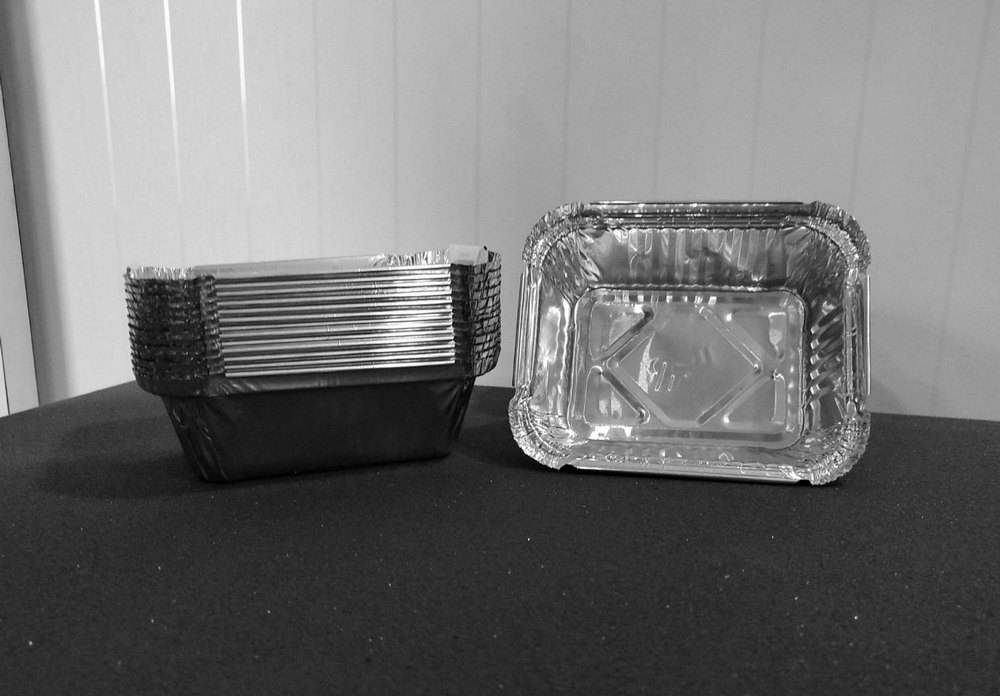 Rectangular Food Grade Aluminium 250 Ml Aluminum Foil Containers, For Food Packaging