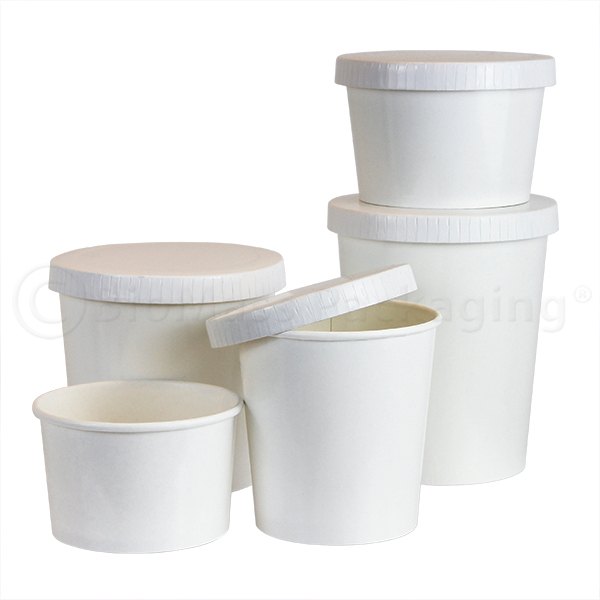 White Plain Paper Containers img