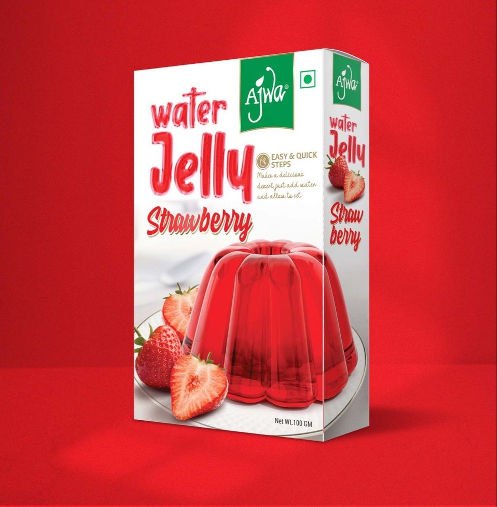 AJWA Strawberry INS VEG CRYSTAL JELLY, Packaging Type: Packet, Packaging Size: 100GM