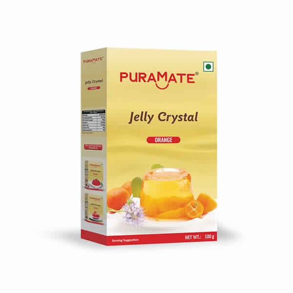Puramate Orange Jelly Crystal, Packaging Type: Box, Packaging Size: 100 Gram