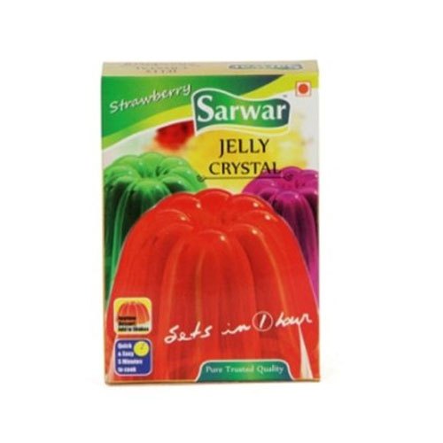 6 Months Sarwar Strawberry Crystal Veg Jelly, Packaging Size: 100 Gm, Packaging Type: Jar