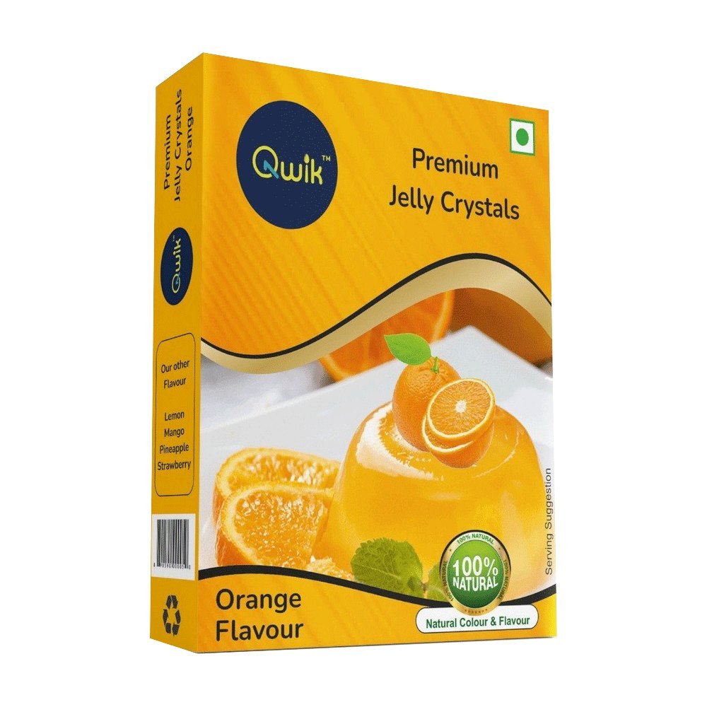 Qwik Orange Flavour Premium Jelly Crystal 100gm