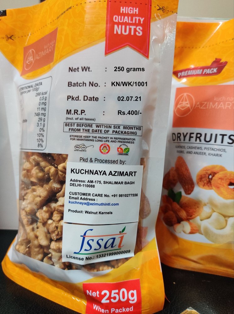 Natural Walnut Kernels, Packaging Type: Vacuum Bag