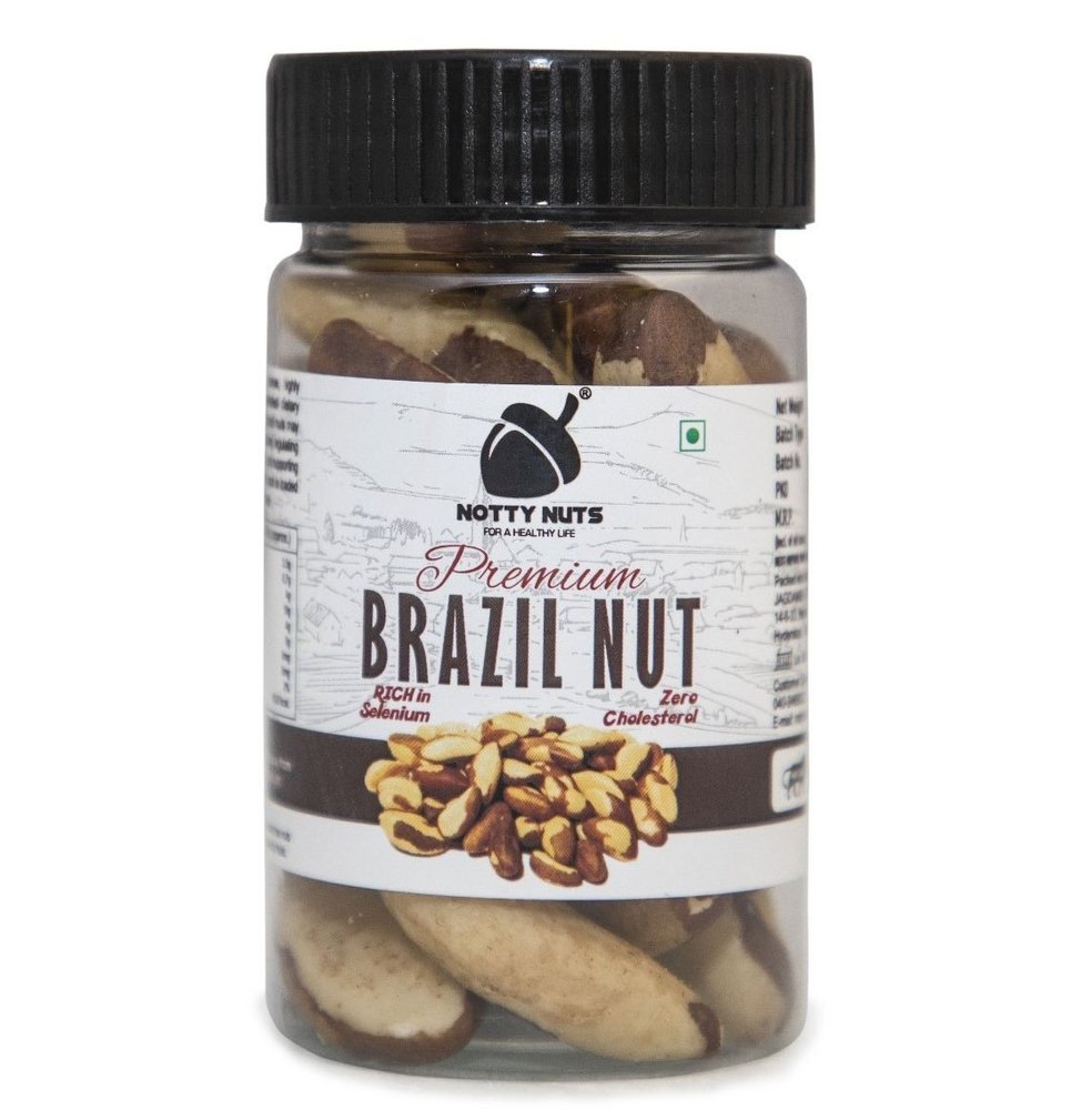 Notty Nuts Brazil Nuts, Packaging Type: Pet Jar, Packaging Size: 100g