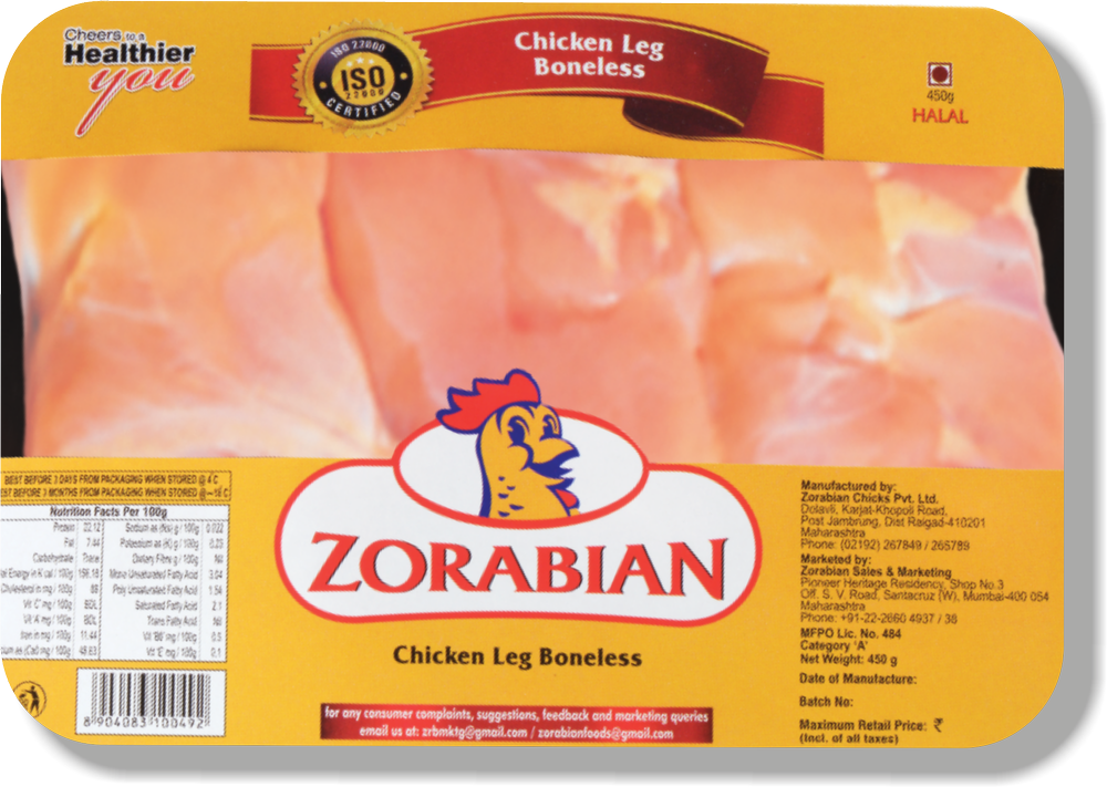 Chicken Leg Boneless, 450 Grams