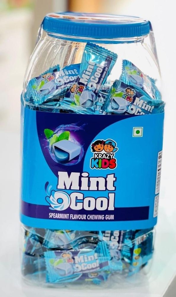 Round mint cool chwing gum, Packaging Type: Plastic Jar img