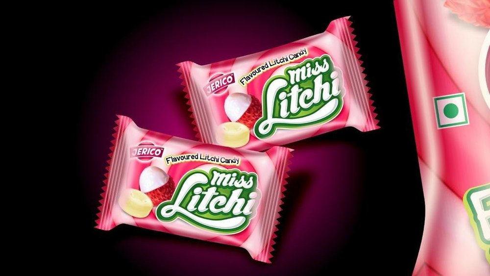 Jerico Round Miss Litchi Flavoured Candy, Packaging Type: Packet